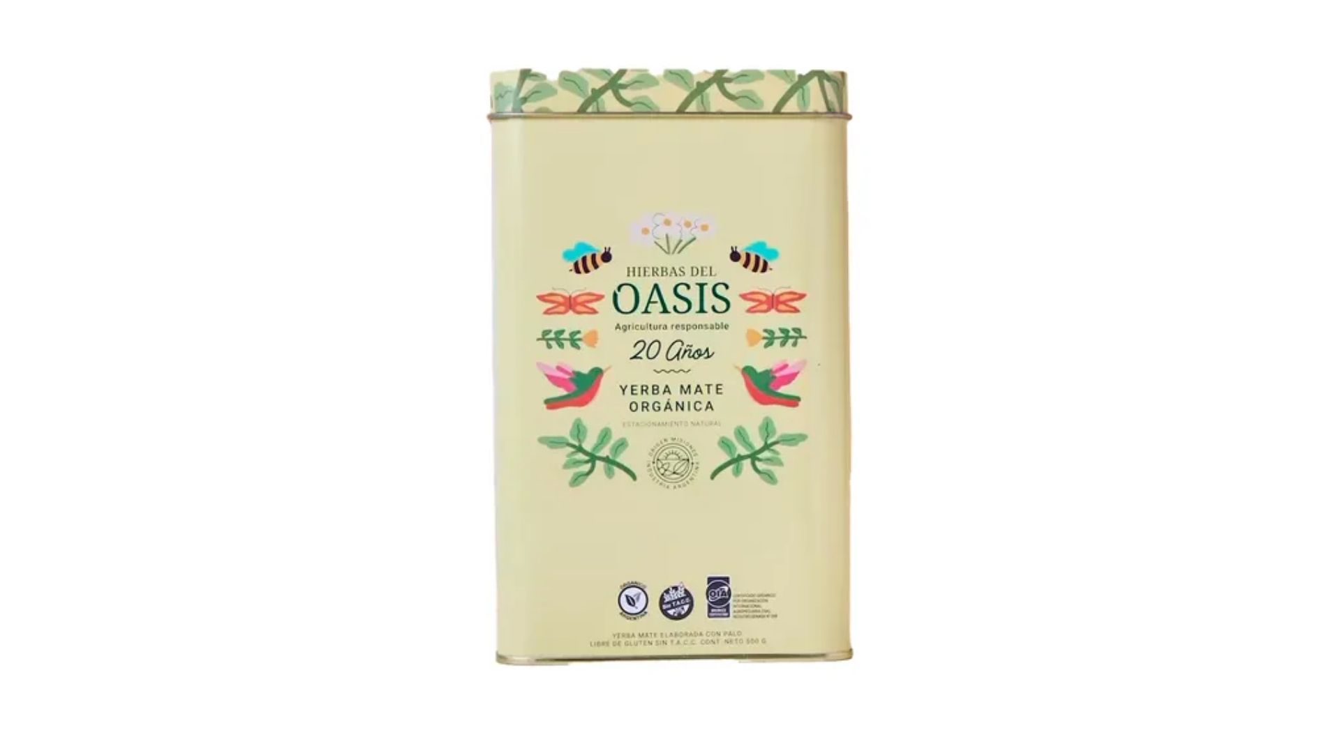 HIERBAS DEL OASIS YERBA ORGANICA SIMPLE 500 GRS