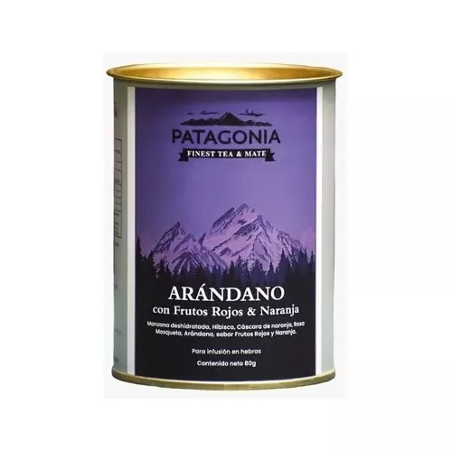 PATAGONIA TE ARANDANO FRUTOS ROJOS Y NARANJA 80 GRS LATA