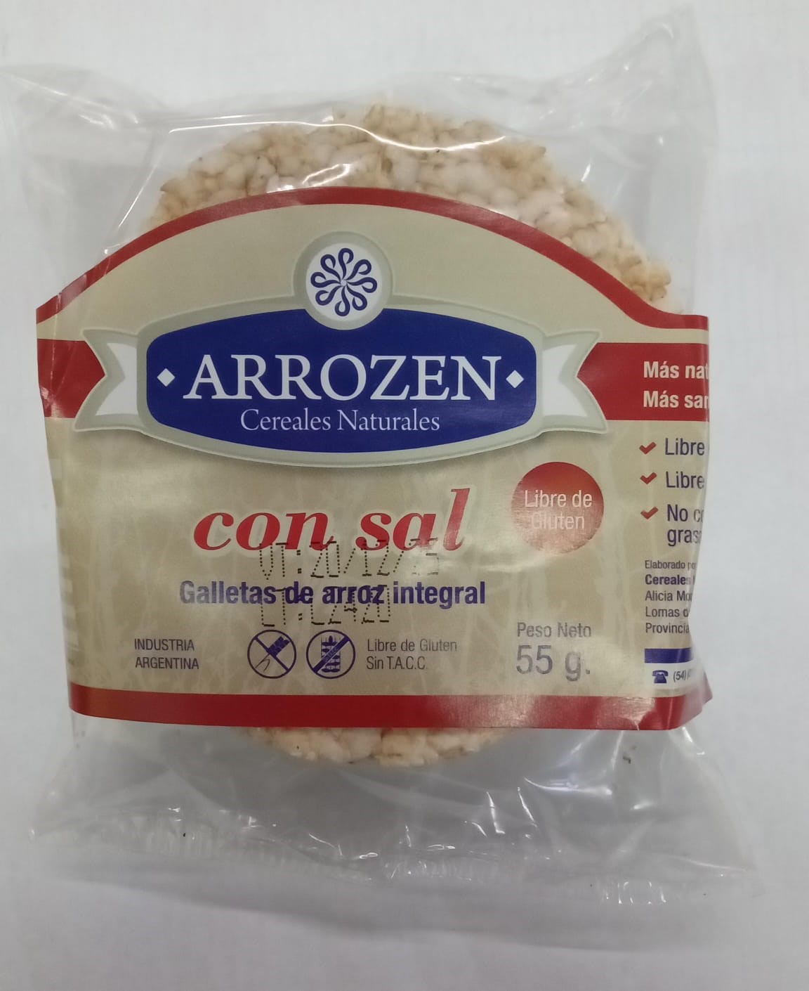 ARROZEN GALLETAS DE ARROZ CON SAL 55 GRS
