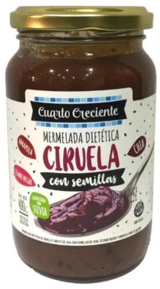 CUARTO CRECIENTE MERMELADA CIRUELA CON SEMILLAS 400 GRS