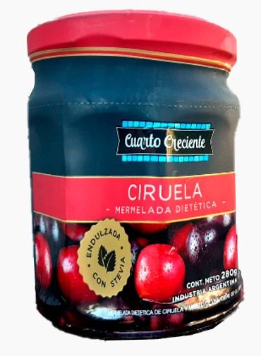 CUARTO CRECIENTE MERMELADA C/STEVIA CIRUELA 280 GRS
