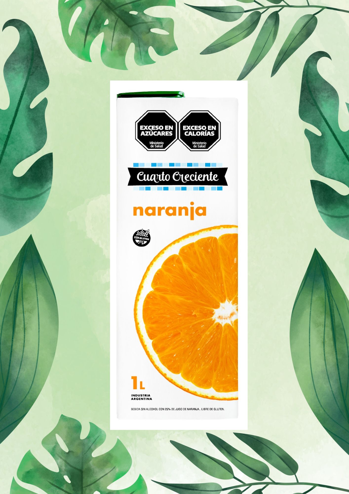 CUARTO CRECIENTE JUGO NARANJA TETRA 1 LT