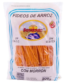 Soyarroz FIDEOS MORRON 300 grs