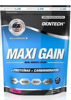Gentech MAXI GAIN - FRUTILLA 750 grs