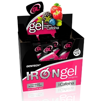 Gentech IRON GEL C/CAFEINA FRUT.DEL BOSQUE 24 unid