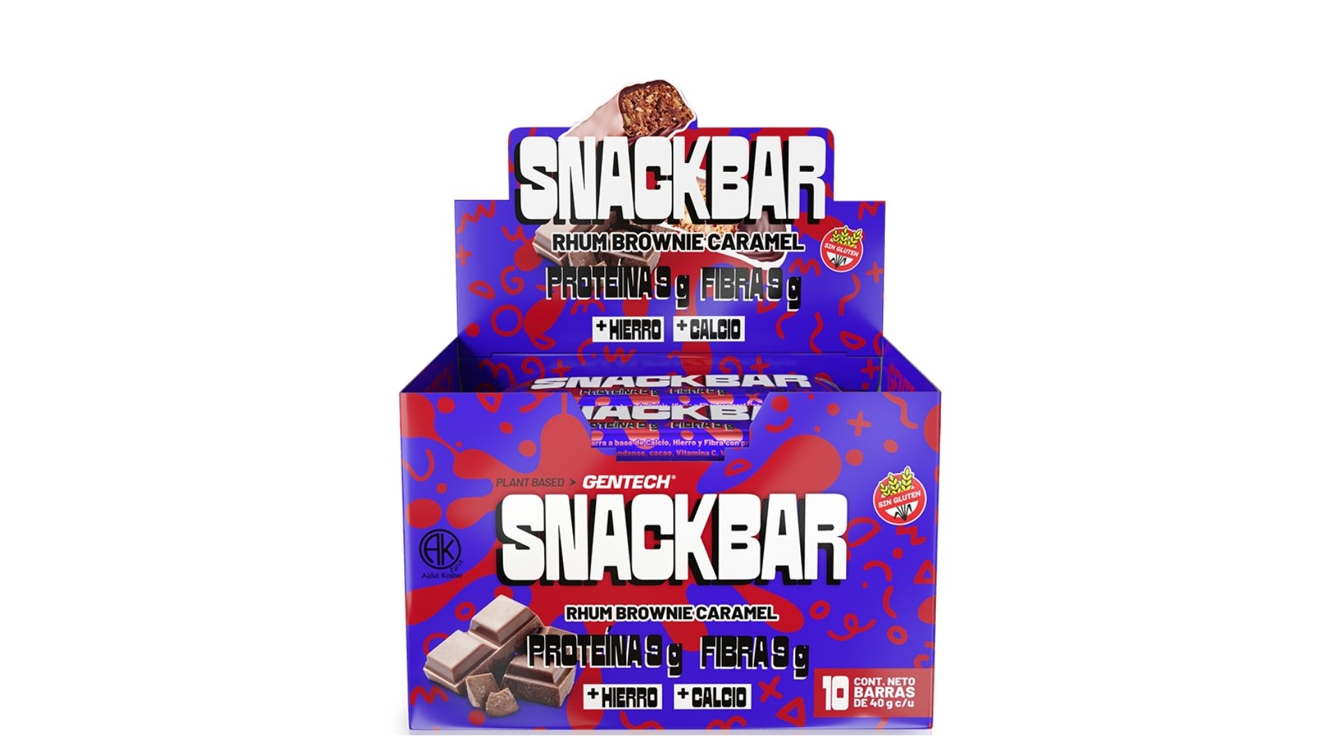 GENTECH SNACKBAR RHUM BROWNIE 10 UNID