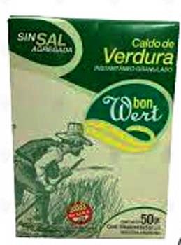 Bon Wert CALDO DE VERDURA SIN SAL 10 sobres