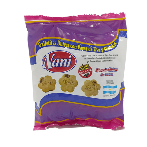 NANI GALLETITAS CIR Y PASAS 120 GRS