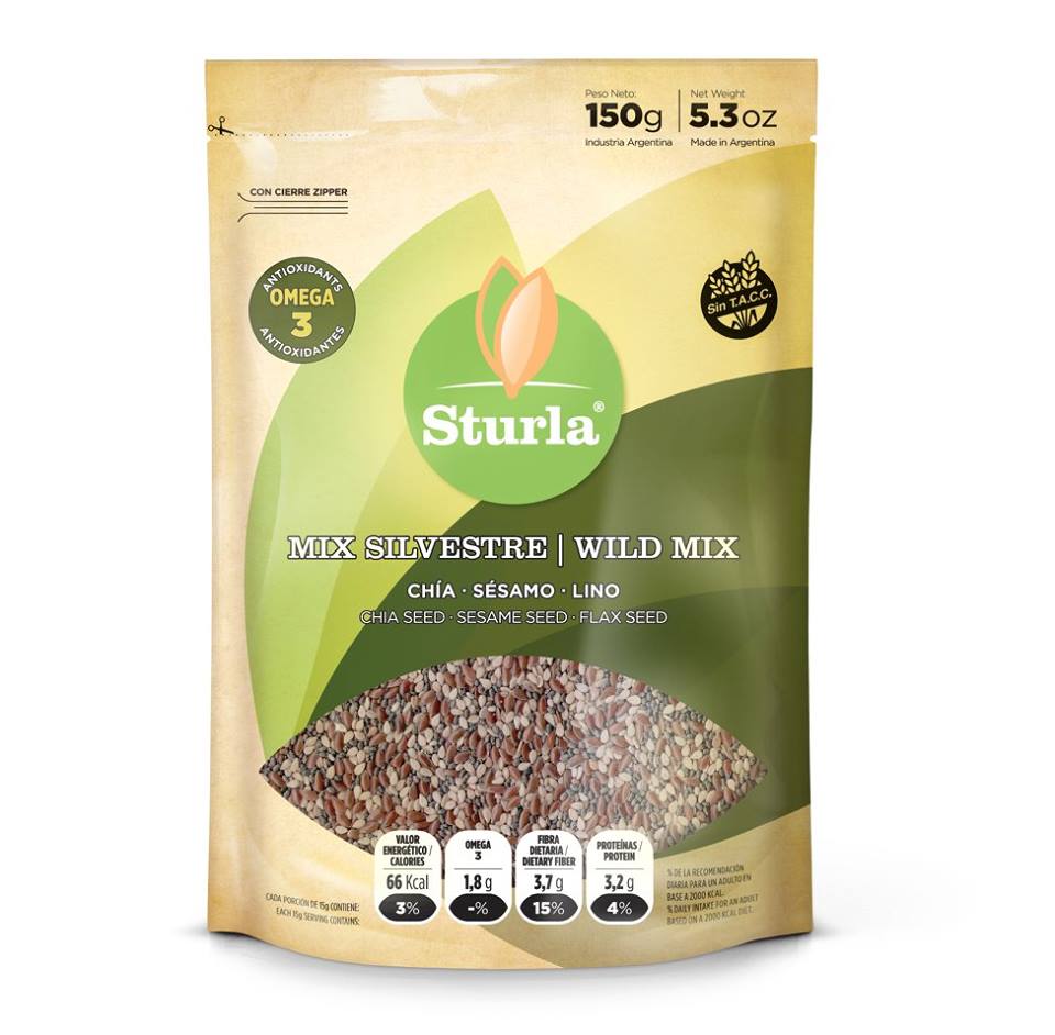 Sturla PREMEZCLA SILVESTRE (35% CHIA, 35% SESAMO, 30% LINO) 250 grs.