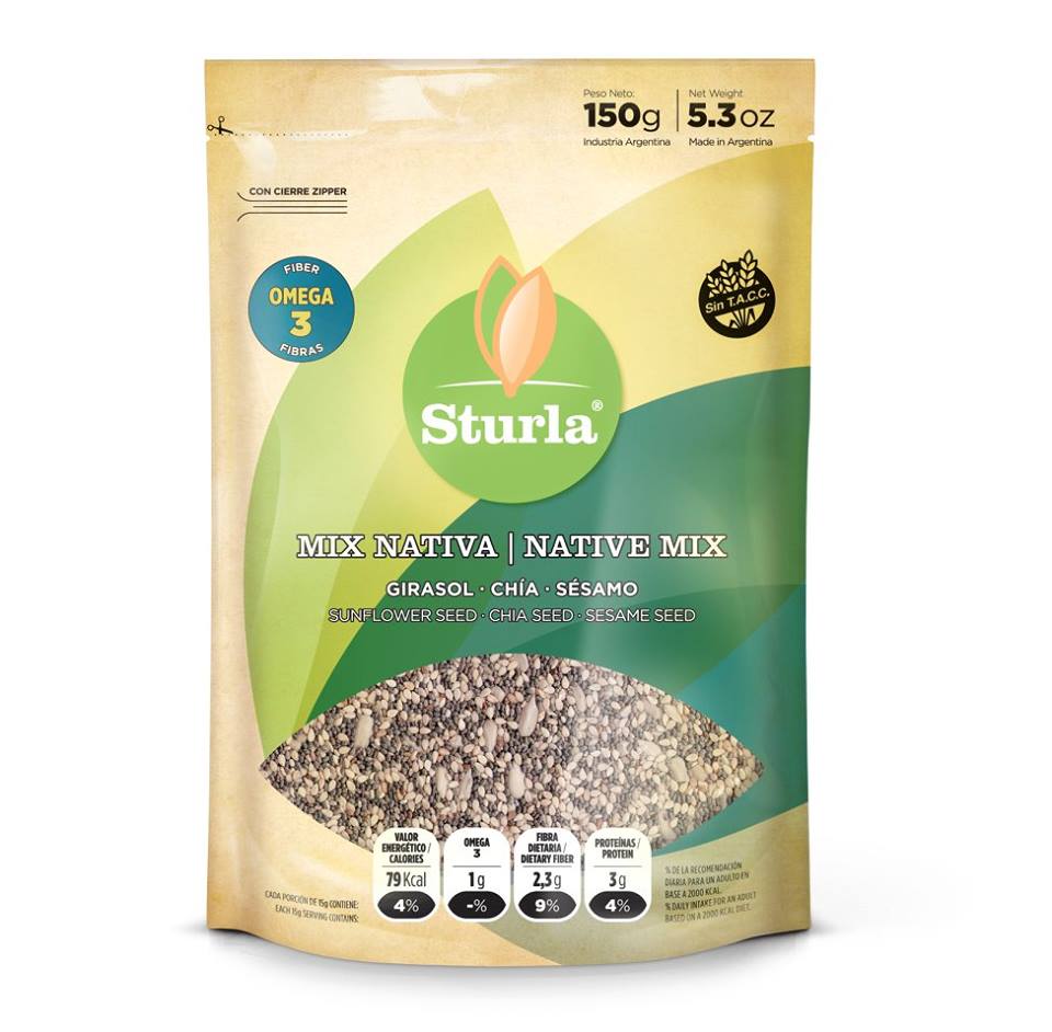 Sturla PREMEZCLA NATIVA (35% CHIA, 35% SESAMO, 30% GIRASOL) 250 grs