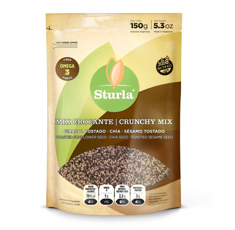 Sturla PREMEZCLA CROCANTE (35% CHIA, 35% SESAMO, 30% GIRASOL) 250 grs.