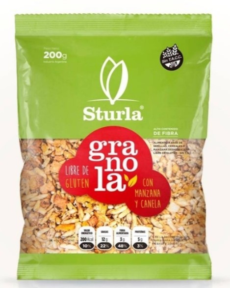 STURLA GRANOLA MANZANA 200 GRS