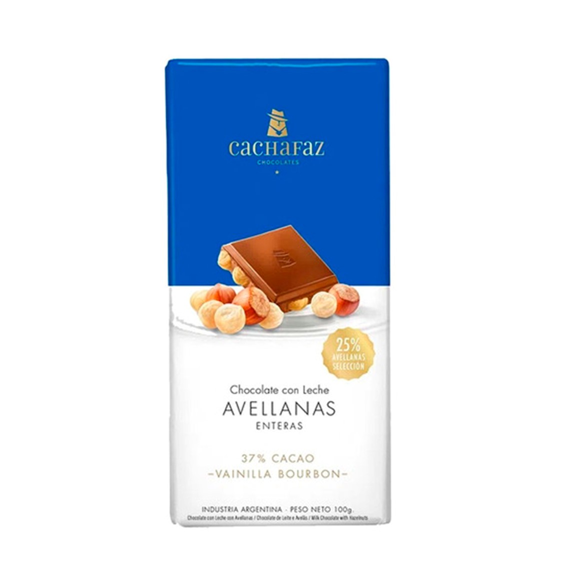 CACHAFAZ CHOCOLATE LECHE C/AVELLANAS 100 GRS