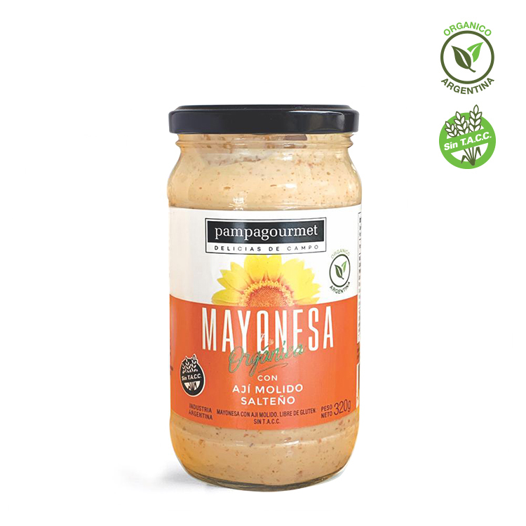 PAMPAGOURMET MAYONESA CON AJI MOLIDO ORG 320 GRS