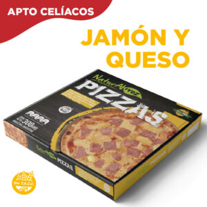 NATURALRROZ PIZZA JAMON Y QUESO 390 GRS