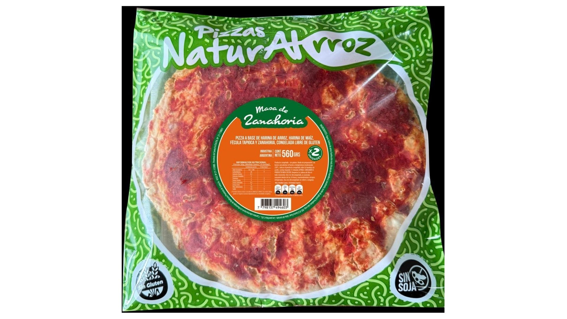 NATURALRROZ PRE PIZZA ZANAHORIA 2 UNID
