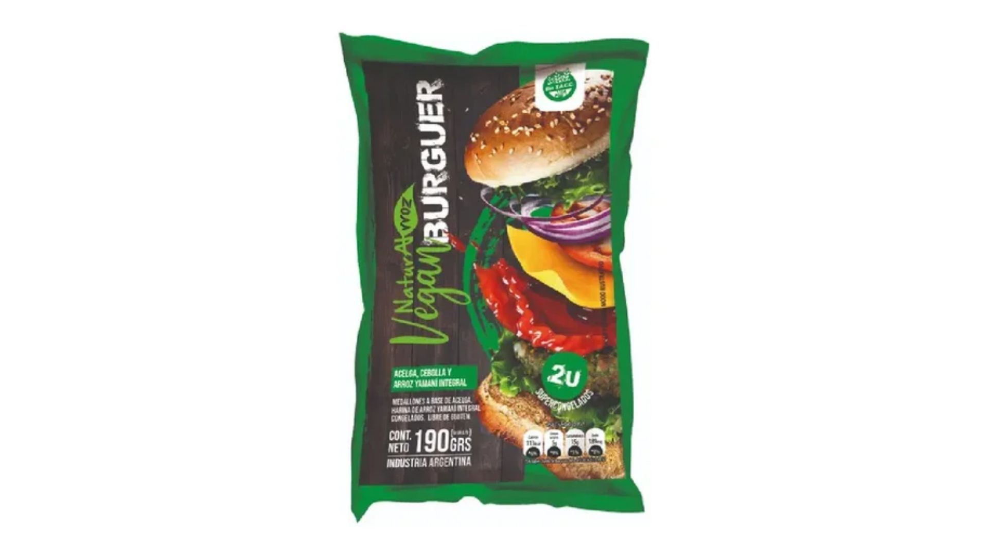 NATURALRROZ BURGER ACELGA 4 UNID