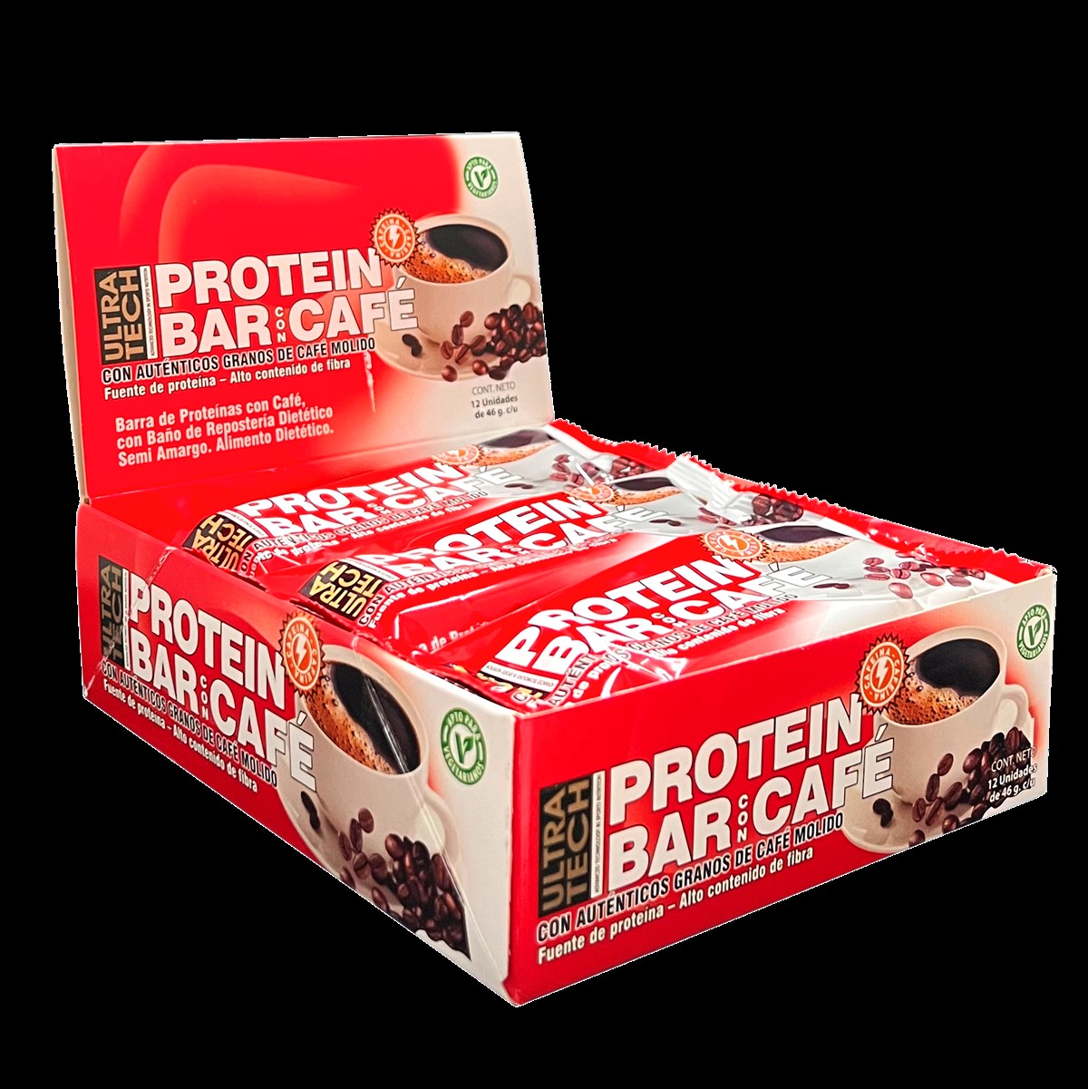 ULTRA TECH PROTEIN BAR CON CAFE 12 UNID