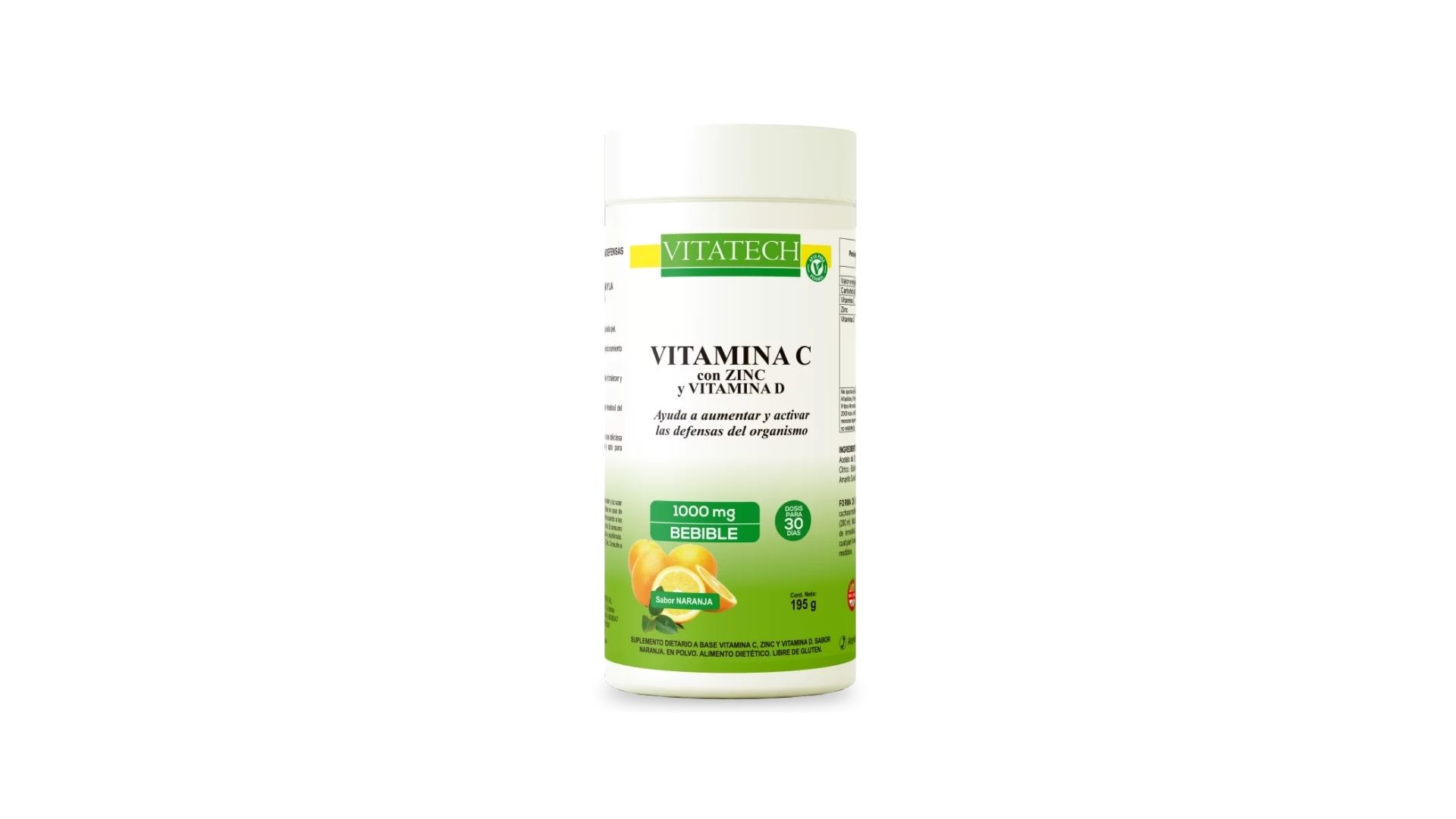 VITATECH VITAMINA C, ZINC, VITAMINA D 195 GRS
