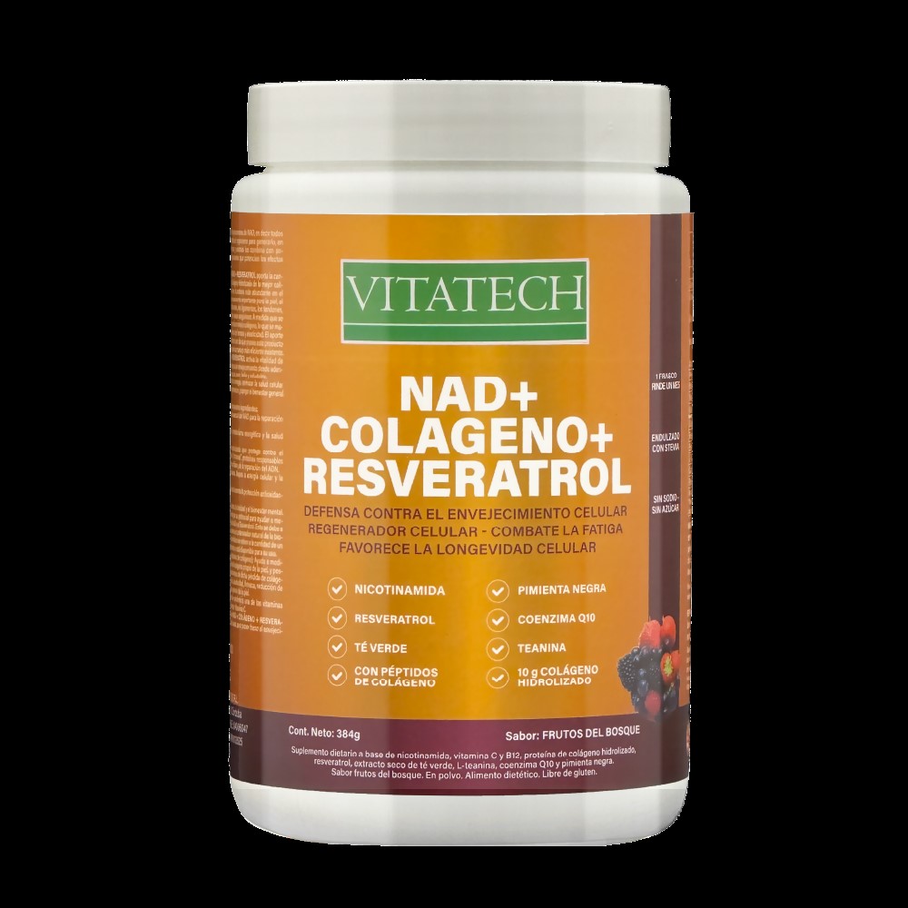 VITATECH NAD+COLAGENO+RESVERASTROL 384 GRS