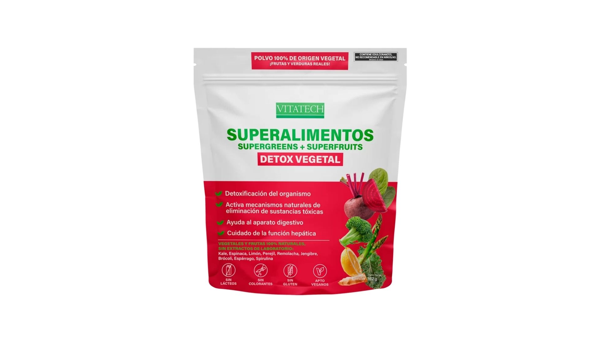 VITATECH SUPERALIMENTOS DETOX VEGETAL 162 GRS