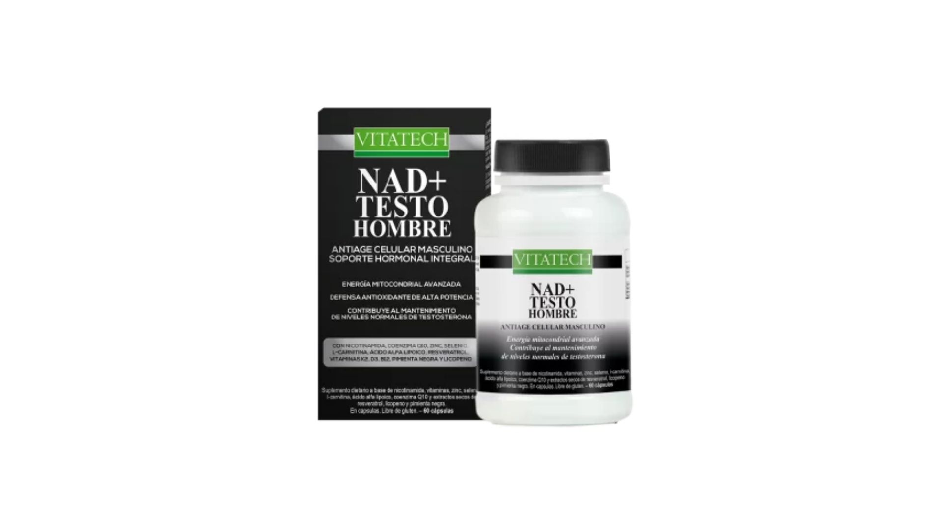 VITATECH NAD+TESTO HOMBRE 60 CAPS