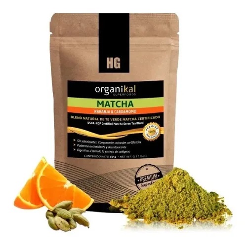 ORGANIKAL MATCHA NARANJA Y CARDAMOMO 50 GRS