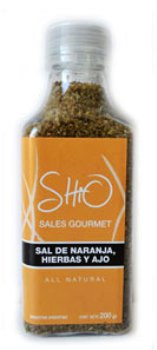 Shio SAL DE NARANJA, HIERBAS Y AJO 200grs