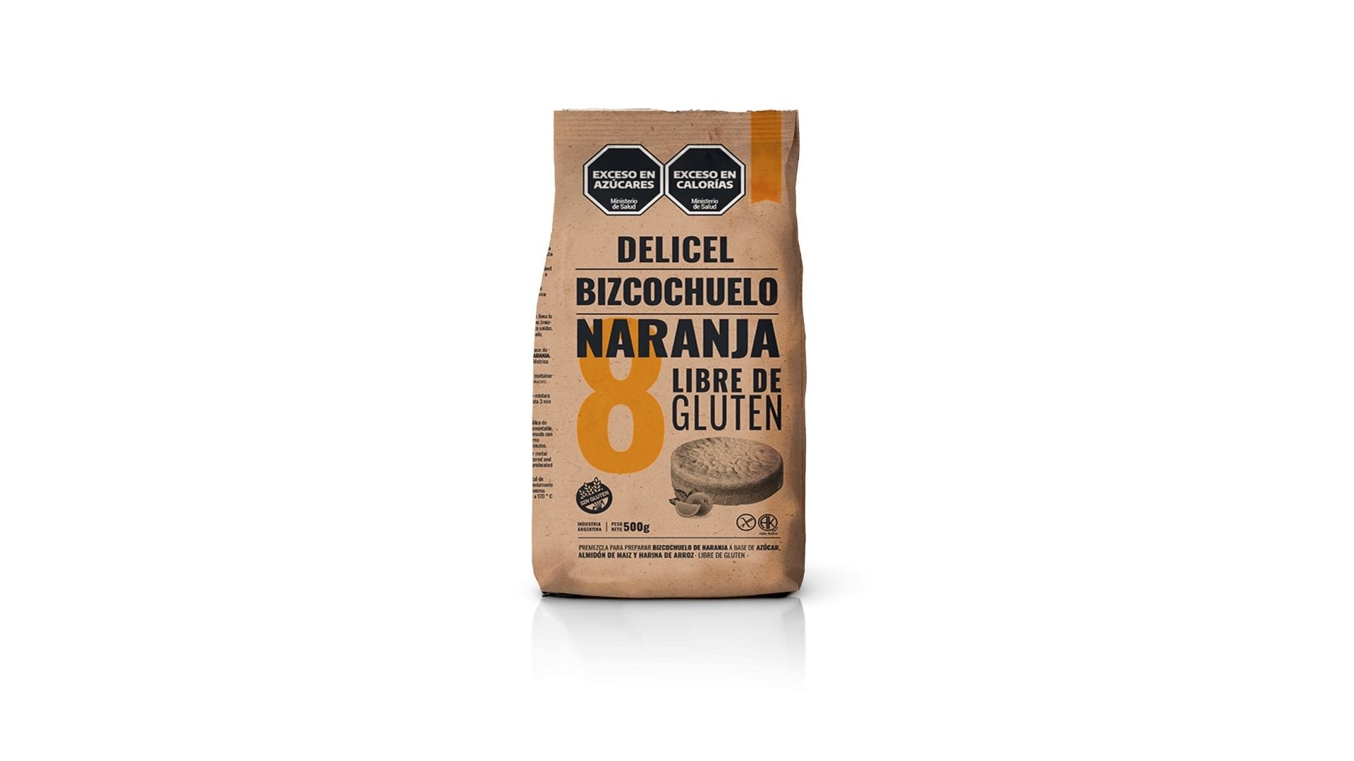 DELICEL BIZCOCHUELO NARANJA 500 GRS