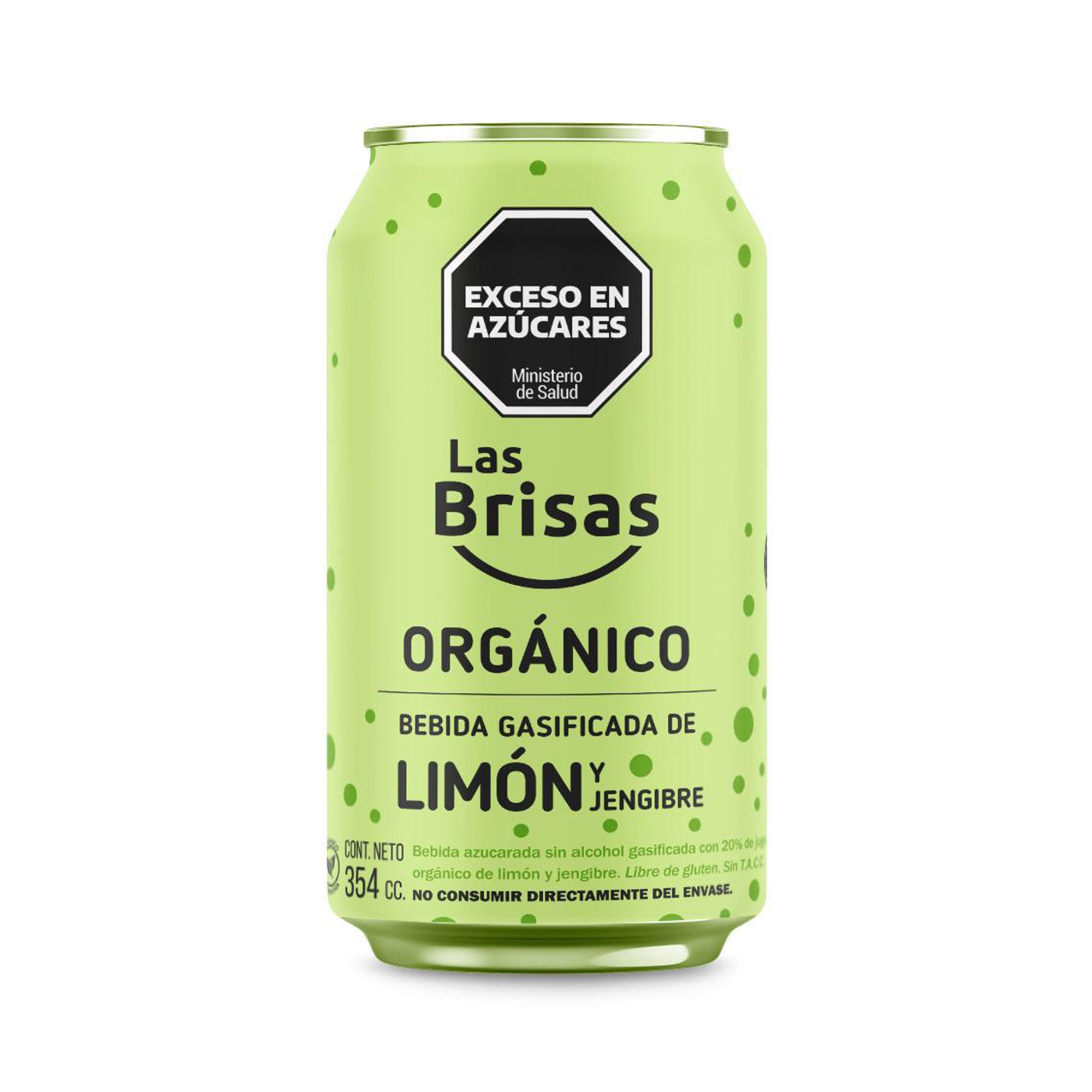 LAS BRISAS GASEOSA ORG LIMON Y JENGIBRE 354 CC