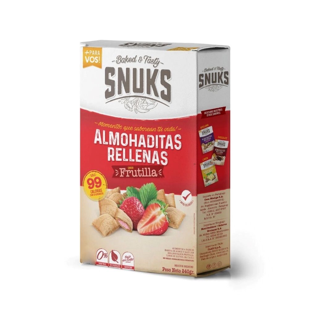 Lasfor SNUKS ALMOHADITAS FRUTILLA 240 grs