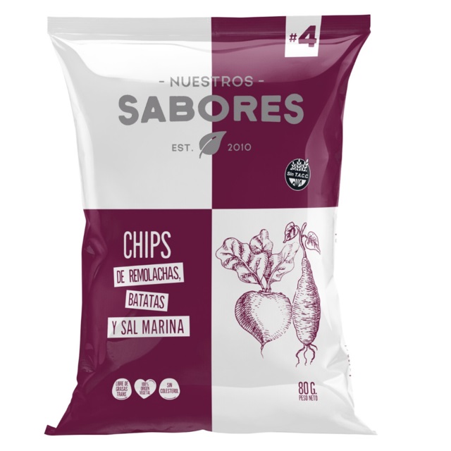 NUESTROS SABORES RAICES REMOLACHA Y BATATA 80 GRS
