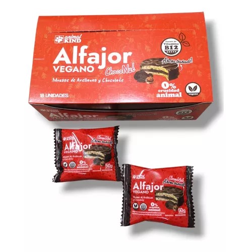 ANIMAL KIND ALFAJOR AVELLANAS C/COBERTURA 18 UNID