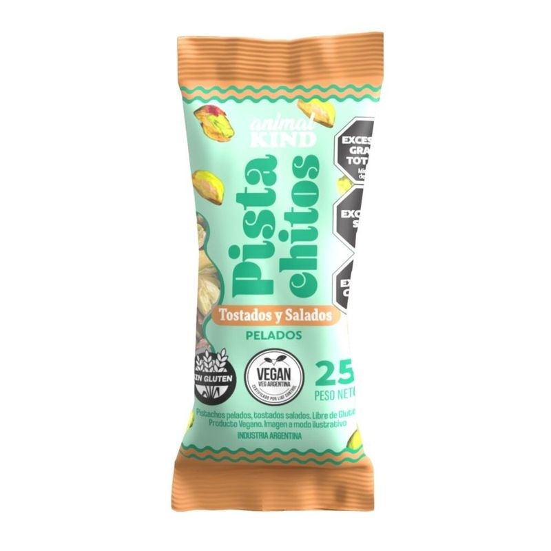 ANIMAL KIND SNACK PISTACHOS PELADOS SALADOS 25 GRS