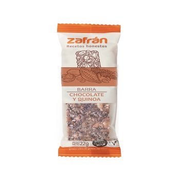 ZAFRAN BARRA CHOC Y QUINOA 12 UNID