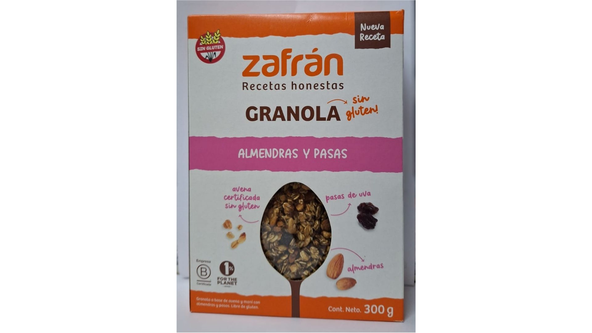 ZAFRAN GRANOLA ALMENDRAS Y PASAS 300 GRS