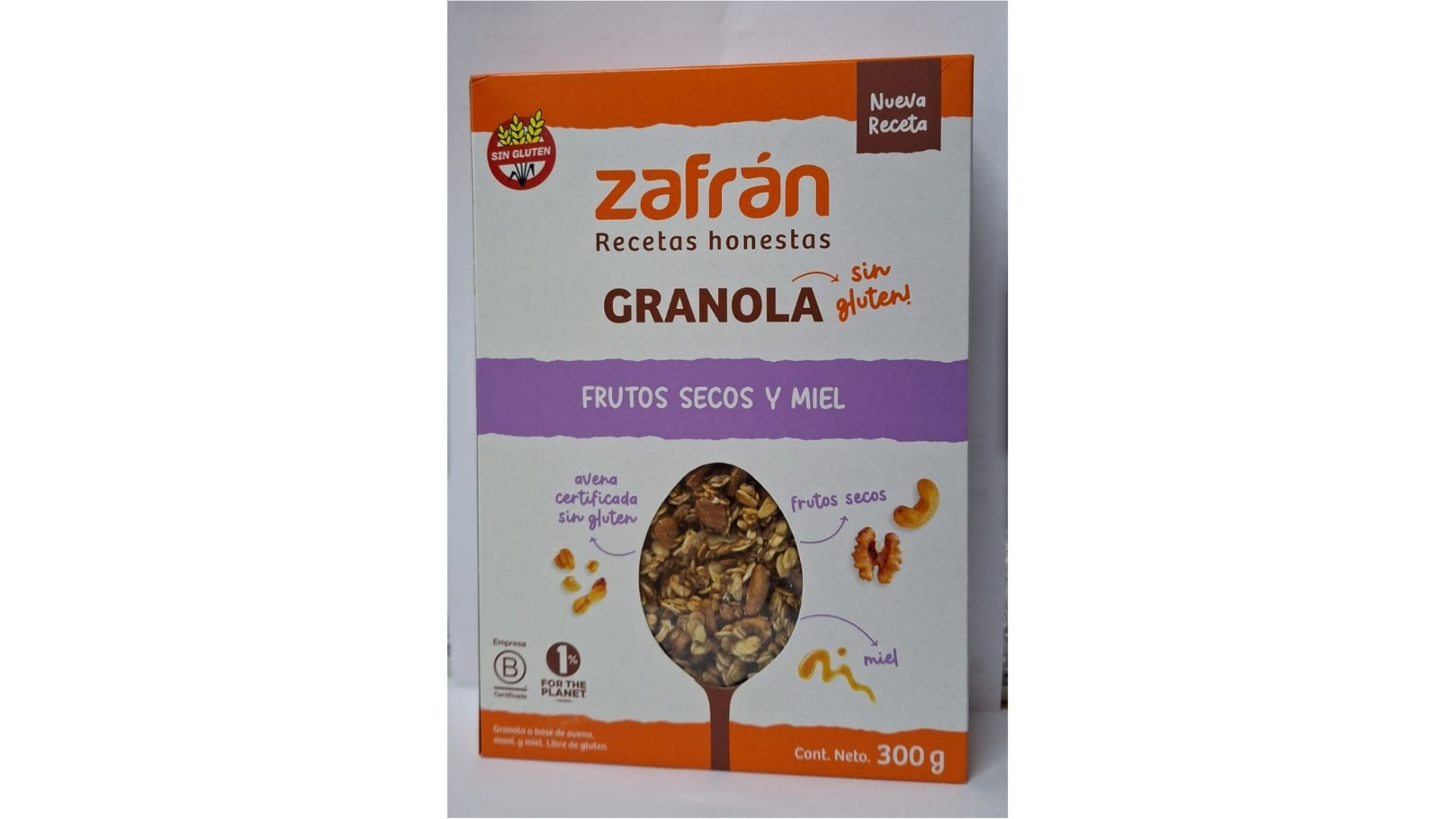 ZAFRAN GRANOLA FRUTOS SECOS Y MIEL 300 GRS