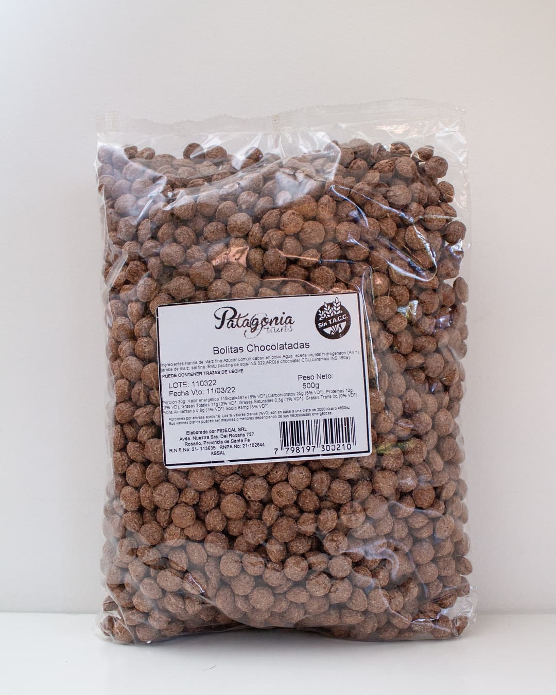 PAT. GRAINS BOLITAS CHOCOLATADAS 500 GRS