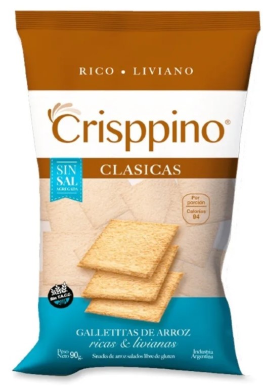 CRISPPINO CRACKER SIN SAL 100 GRS