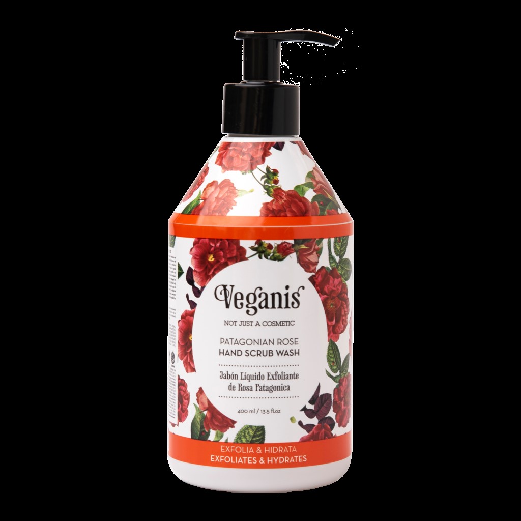 VEGANIS JABON LIQUIDO EXFOLIANTE ROSA 400 ML
