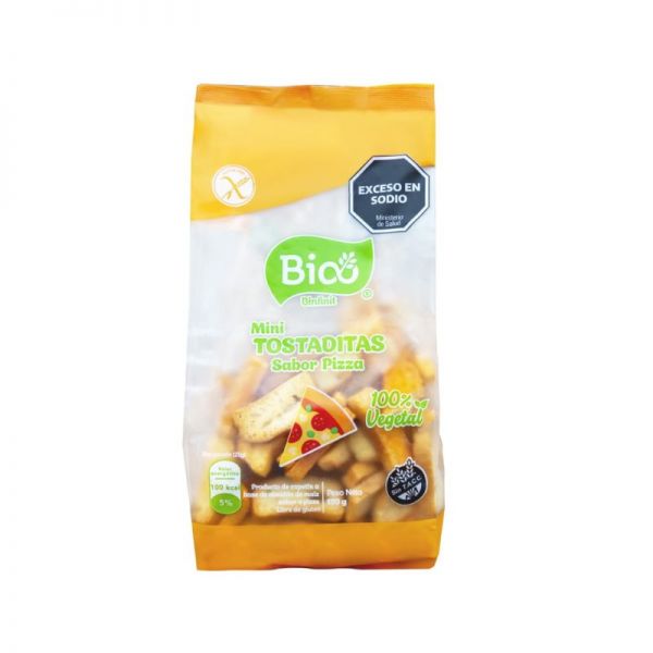 BIOO MINITOSTADITAS PIZZA 130 GRS