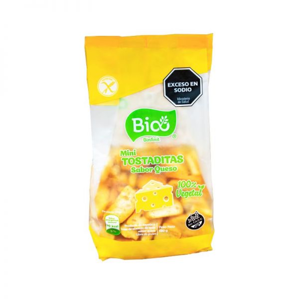 BIOO MINITOSTADITAS QUESO 130 GRS