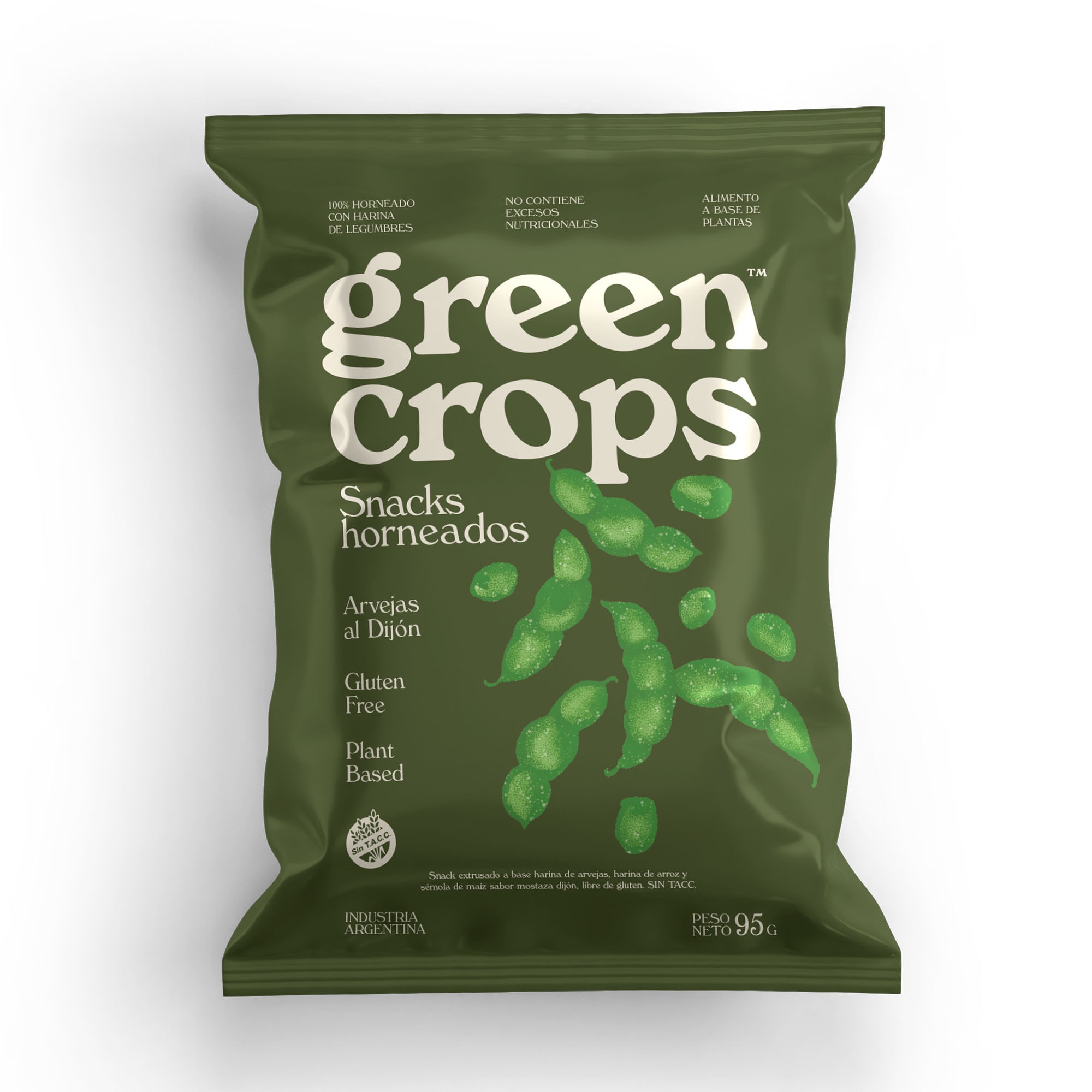 GREEN CROPS SNACKS ARVEJAS AL DIJON 95 GRS