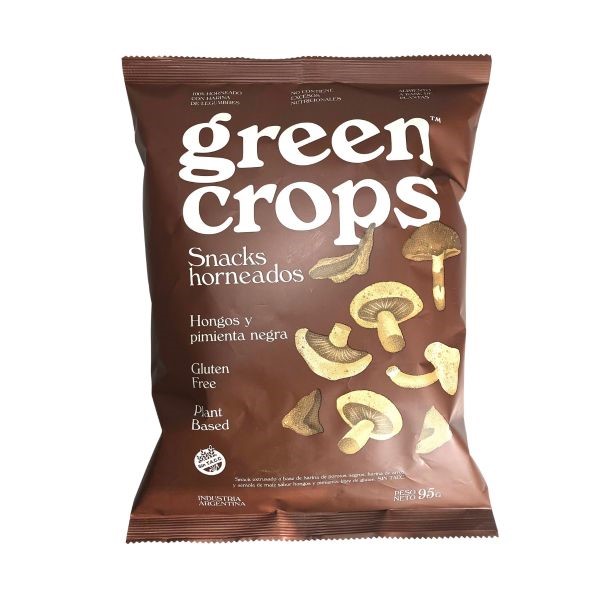 GREEN CROPS SNACKS HONGOS Y PIMIENTA NEGRA 95 GRS