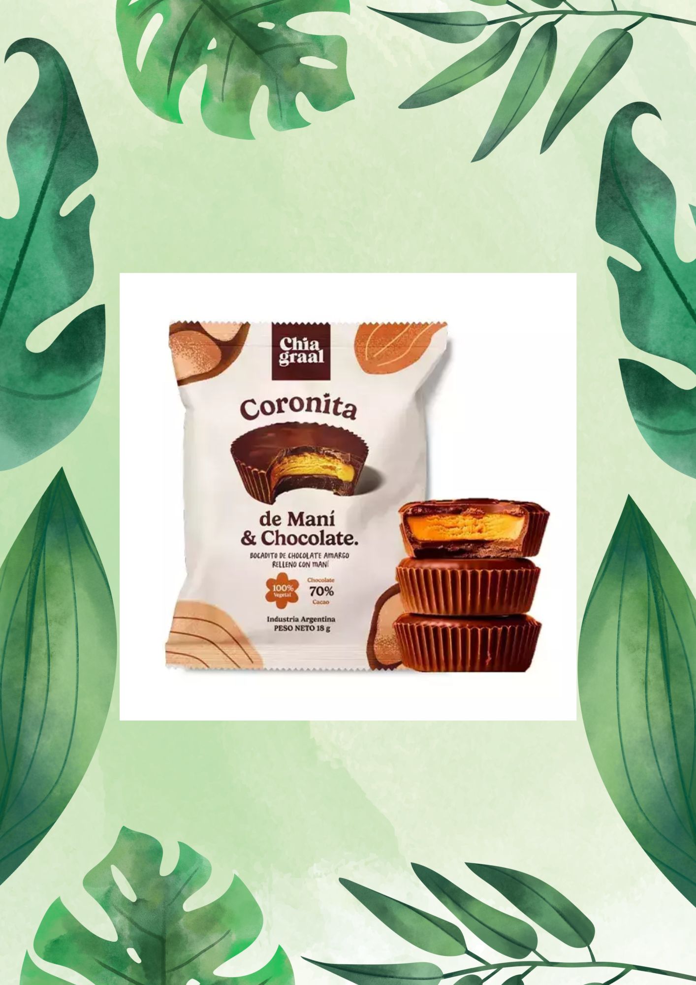 CHIAGRAAL CORONITA DE MANI & CHOCOLATE 16 UNID