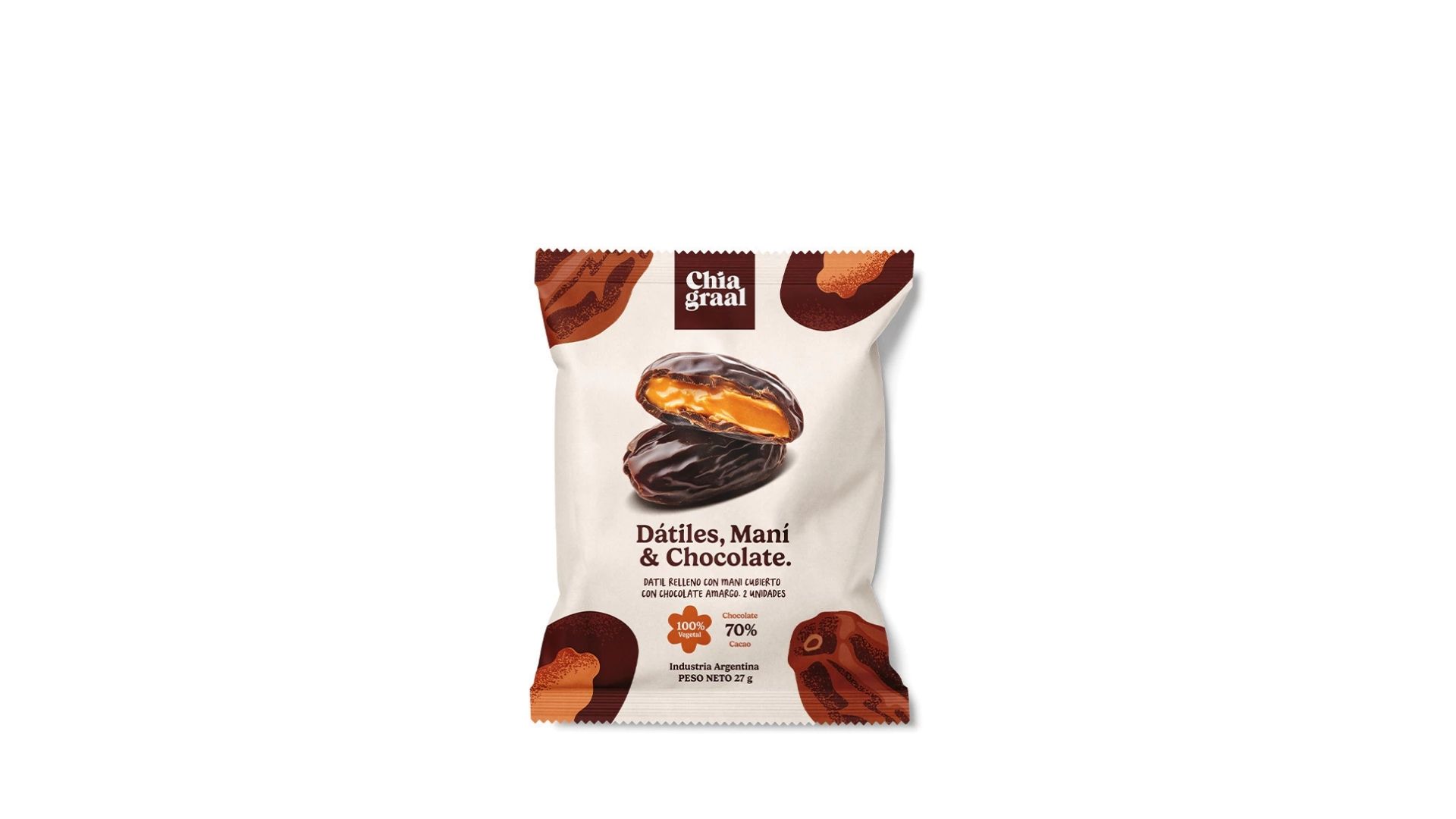 CHIAGRAAL SNACK DATILES MANI & CHOC 12 UNID