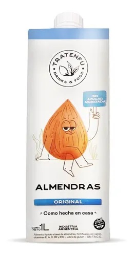 Tratenfu LECHE DE ALMENDRAS ORIG SIN AZUCAR 1 lt