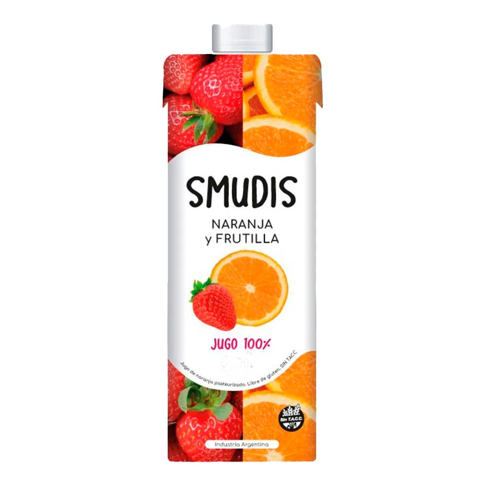 SMUDIS JUGO NARANJA FRUTILLA 1 LT