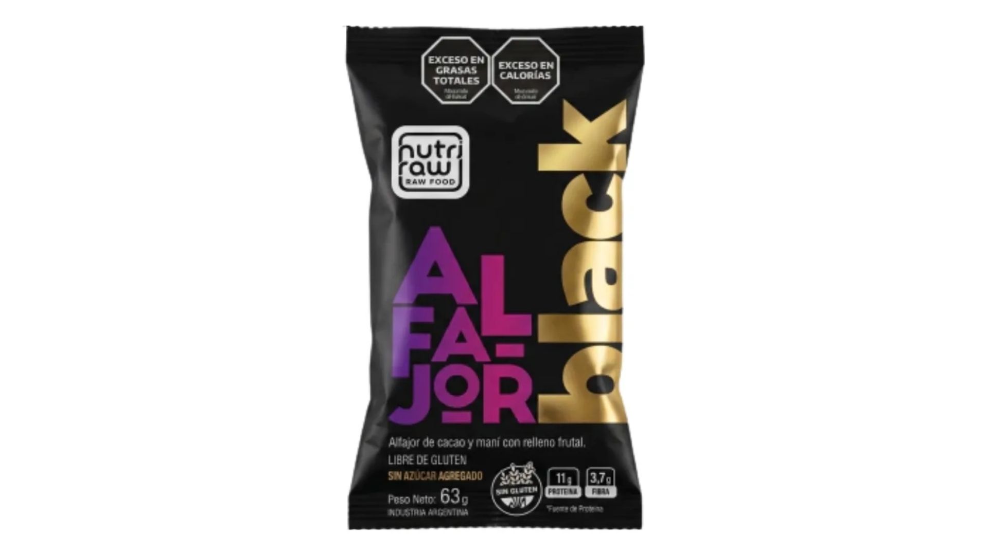 NUTRI RAW ALFAJOR BLACK 63 GRS