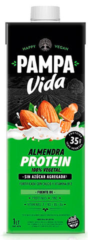 PAMPA VIDA LECHE ALMENDRA PROTEIN 1 LT